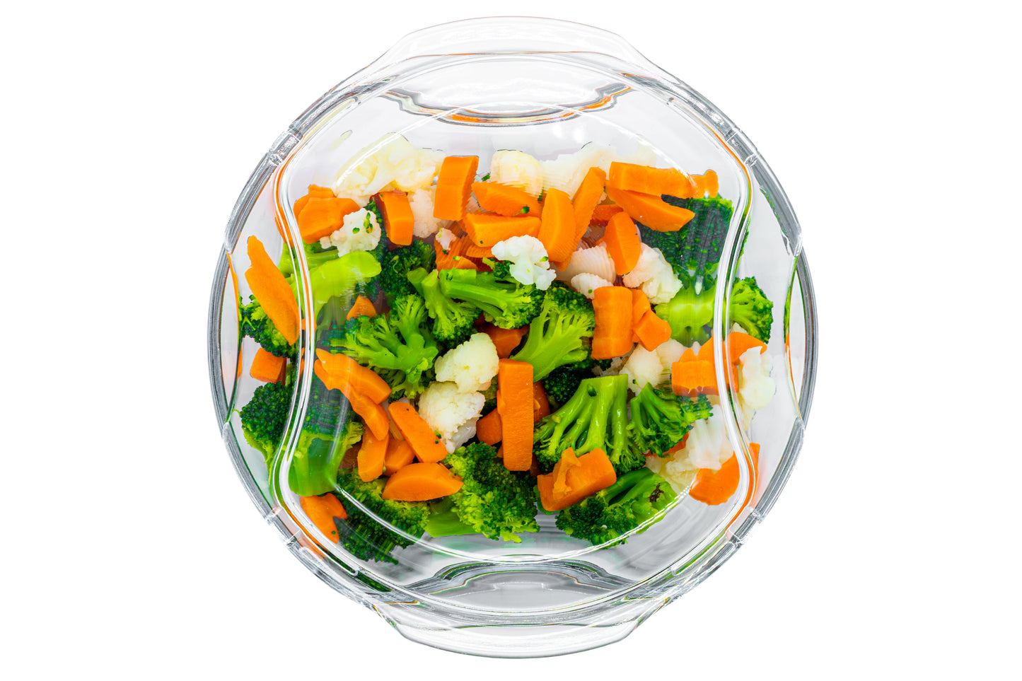 Glass Microwave Vegetable Steamer | 100% Glass, Oven-Safe, Plastic-Free, BPA-Free, and Silicone-Free