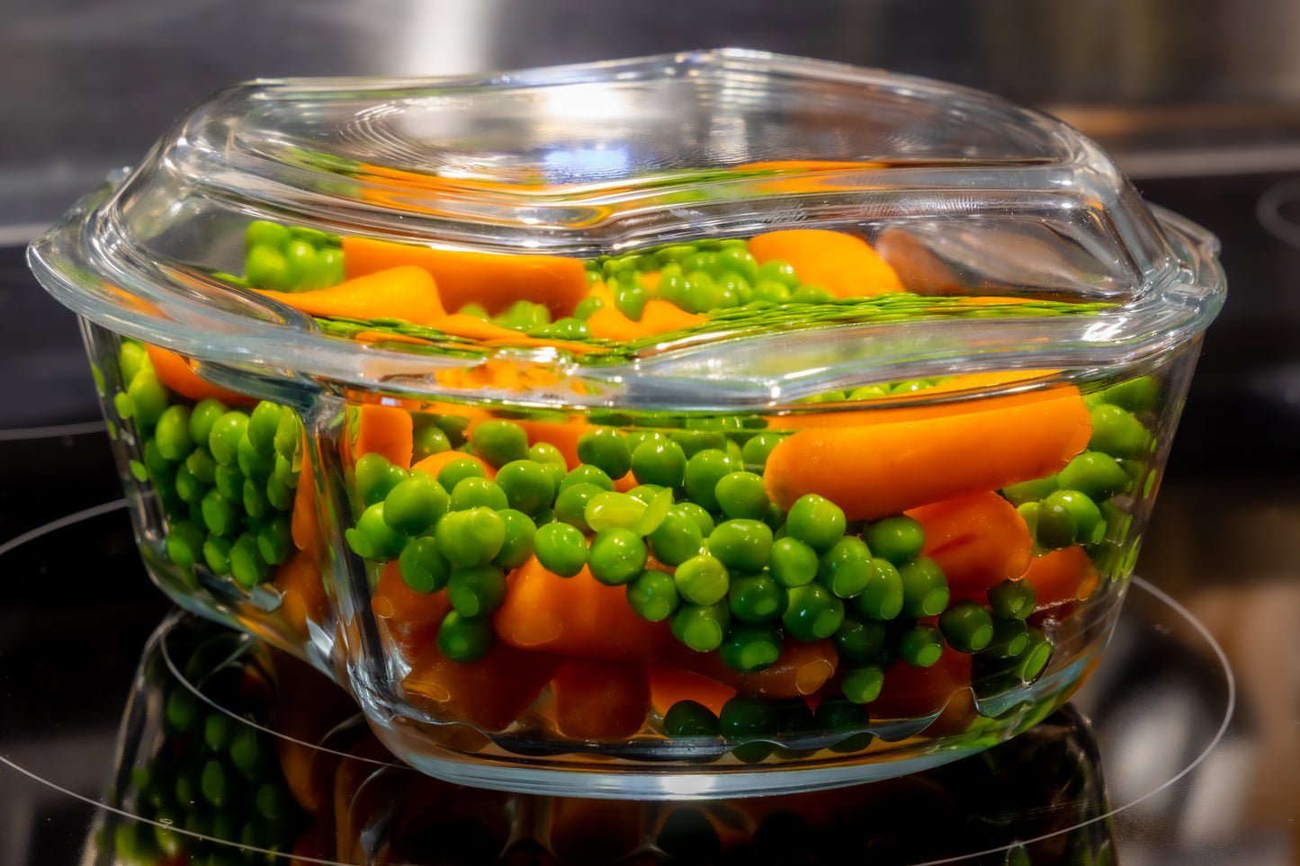 Glass Microwave Vegetable Steamer | 100% Glass, Oven-Safe, Plastic-Free, BPA-Free, and Silicone-Free