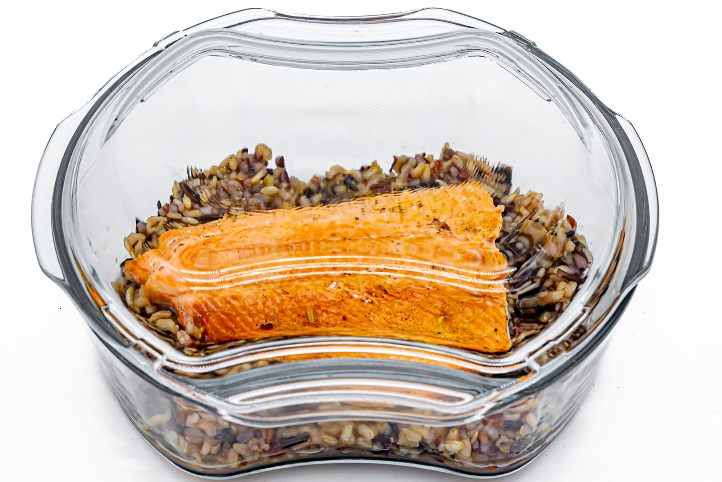 Glass Microwave Vegetable Steamer | 100% Glass, Oven-Safe, Plastic-Free, BPA-Free, and Silicone-Free