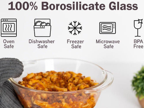 Glass Conscious Microwave Glass Food Steamer, Microwavable Vegetable Steamer, 100% Glass, Oven Safe Too | Plastic Free, BPA Free, Silicone Free