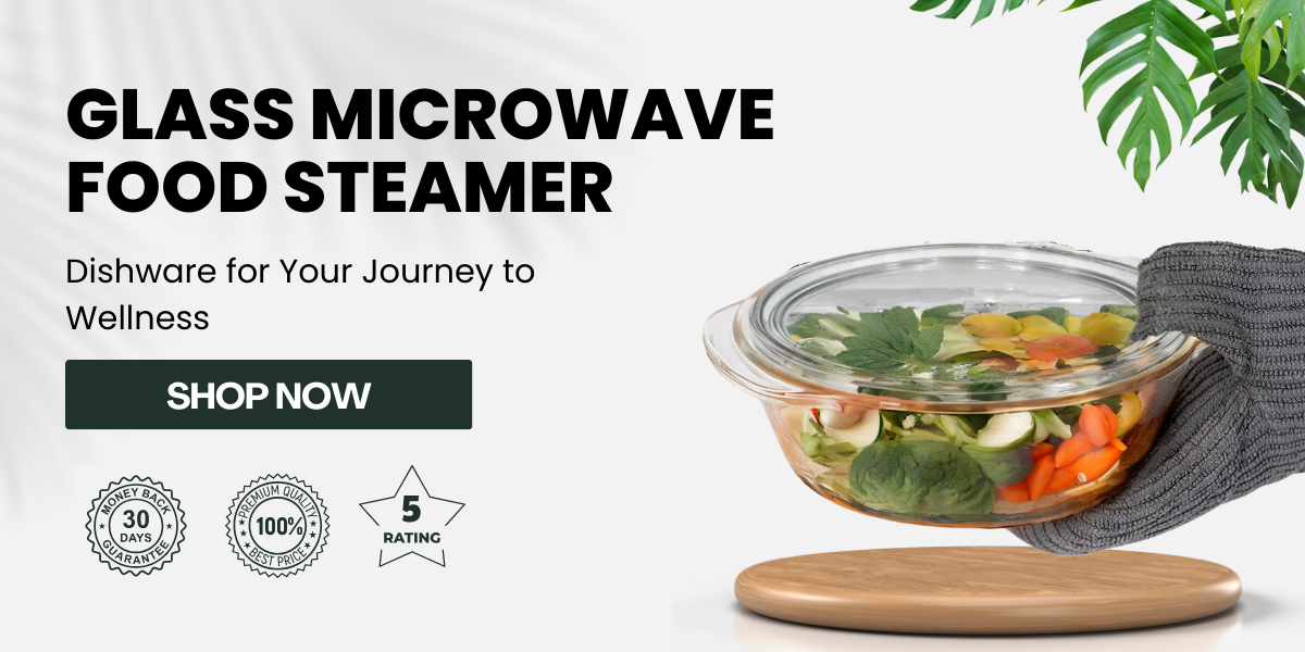 Microwave Glass Food Steamer, Microwavable Vegetable Steamer
